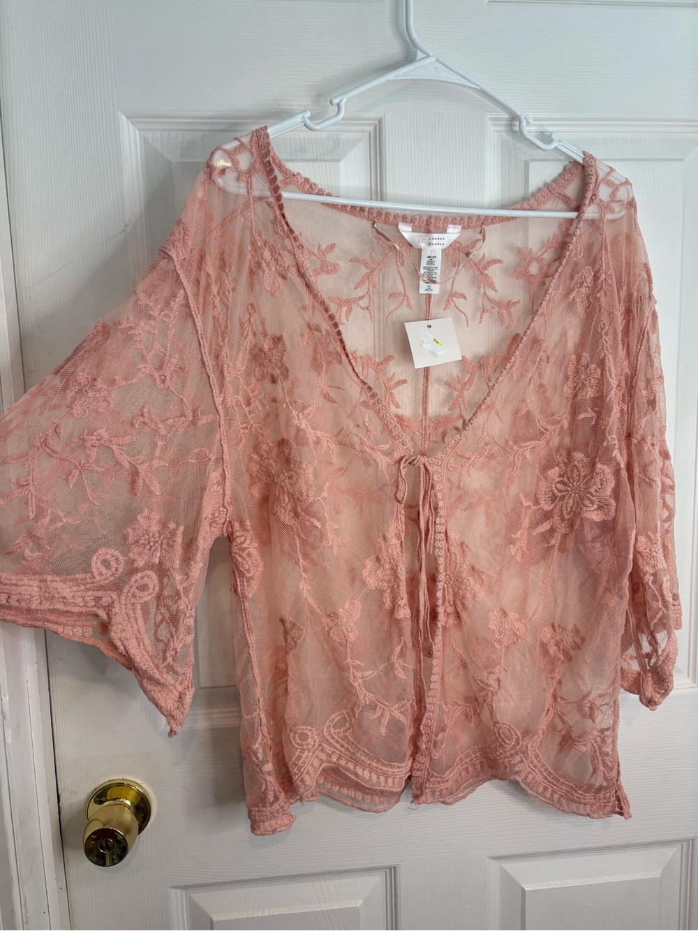 Lauren Conrad - Kimono Cardigan Pink Lace NWT